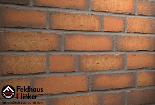 Фасадная плитка ручной формовки Feldhaus Klinker R758 vascu terracotta, 240*71*14 мм
