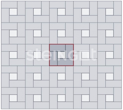 Брусчатка 200*100*40 Коричневая (полный прокрас), Steingot