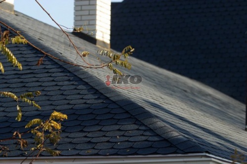 Гибкая битумная черепица IKO Victorian Slate RAL 7001